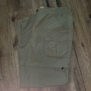 LL Bean Nylon Zip Away Pants / Shorts size XL Tall